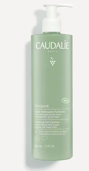 Caudalie Vinopure Gelée Nettoyante Purifiante à l’Acide Salicylique – 385mL