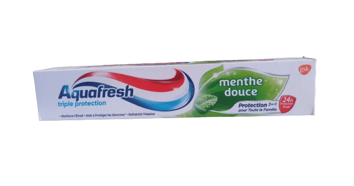 Aquafresh Triple Protection 3 en 1 Menthe Douce 75 ml