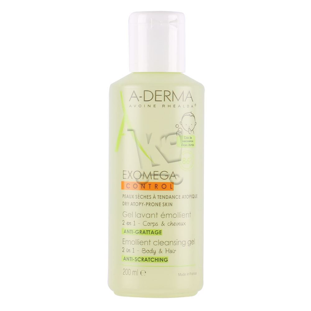 A-Derma Exomega Control Gel Lavant Emollient 2en1 200ml