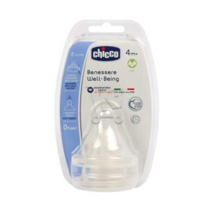 Chicco Tétine Silicone Flux Dense 4m+ 2pcs