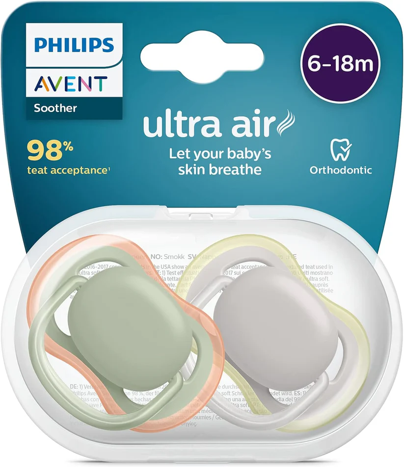 Sucette ultra air Nighttime pour bébé 6 – 18 mois – AVENT PHILIPS