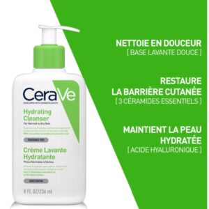 Cerave Crème Lavante Hydratante Peaux Normales a sèches 236 ml
