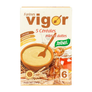 VIGOR FARINE 5 CEREALES MIEL ET DATTES