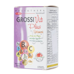 Phytothera Grossi Vit Plus Vitaminé / Prise De Poids Pour Femme / 45 Gélules
