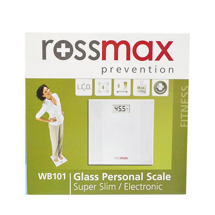 Rossmax Balance Electronique Personelle Fine En Verre WB 101