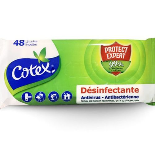 COTEX LINGETTES DESINFECTANTE