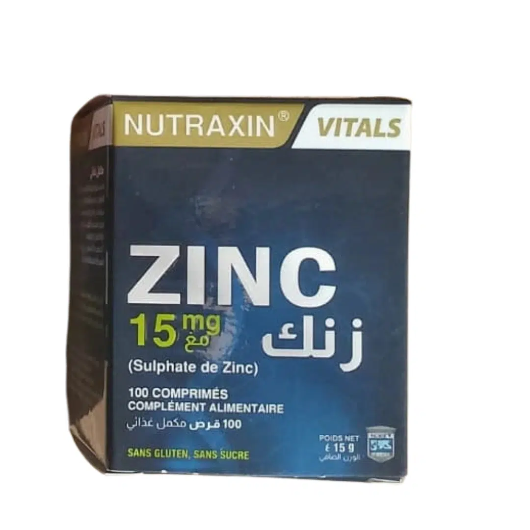 Nutraxin Zinc 15mg B-100 Comprimés
