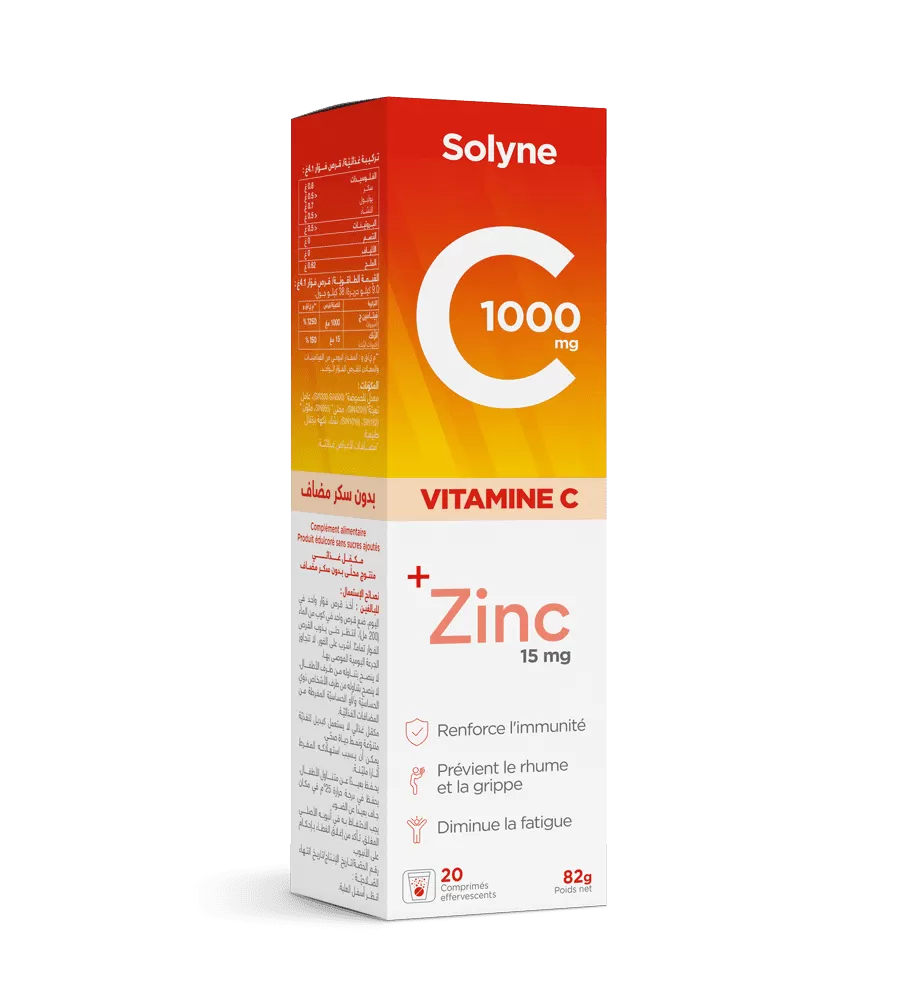 SOLYNE VIT C 1000 ZINC ENERGIE EFFE