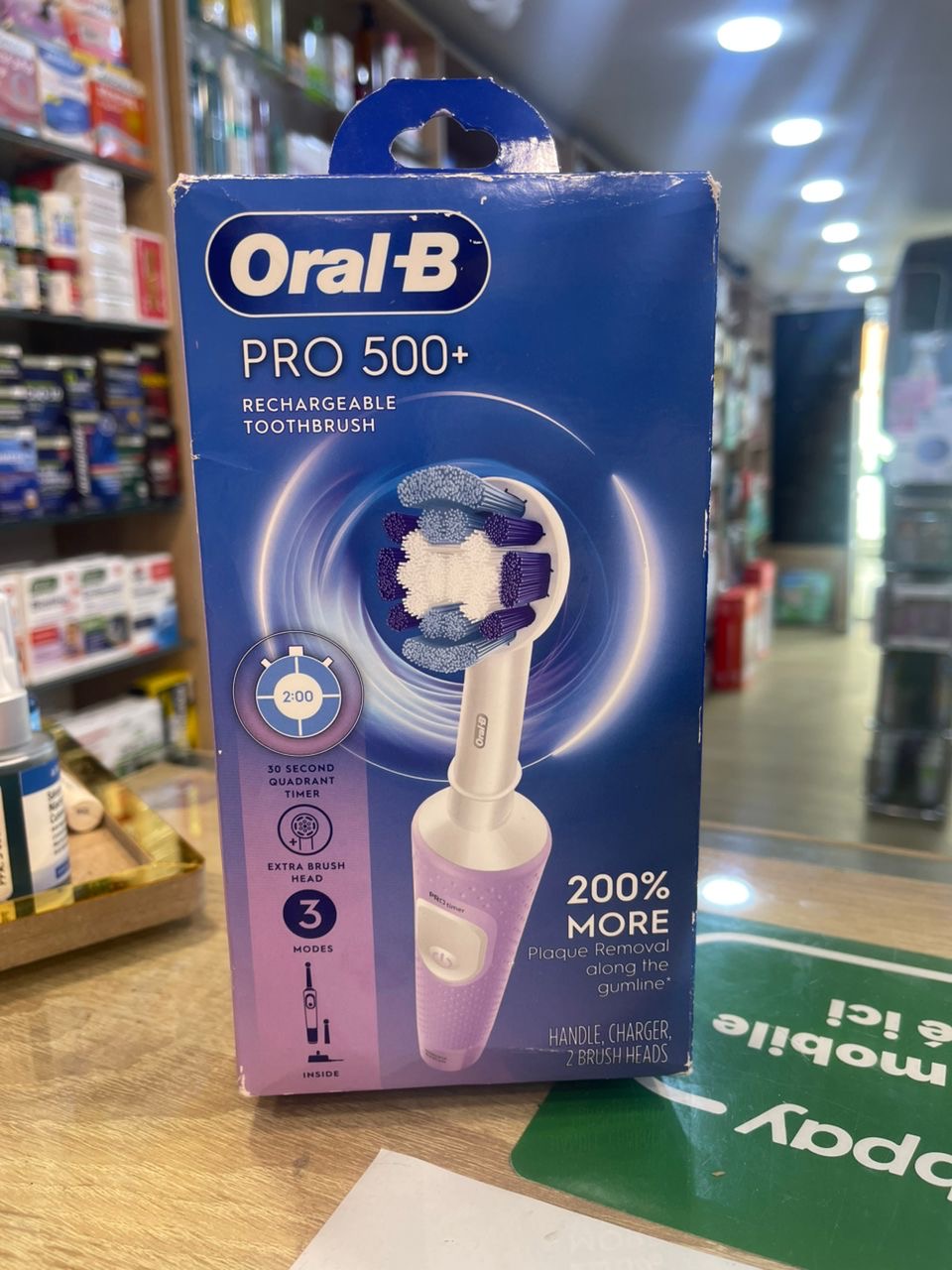 Brosse à dents Oral B pro 500 + rechargeable toothbrush